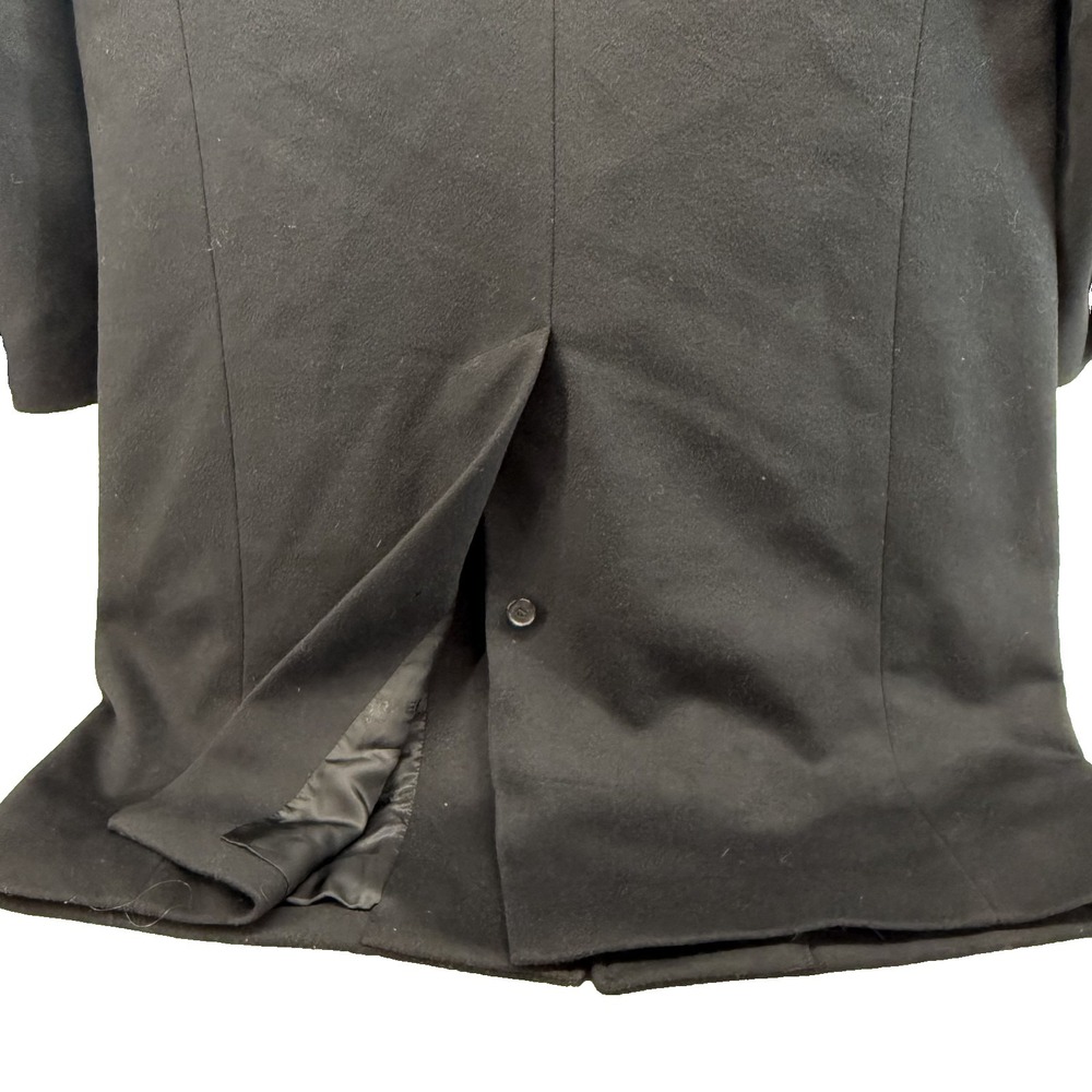 Burberry London England Wool Cashmere Chesterfield Coat 48 38 Blk‎ Velvet Collar - Picture 6 of 16
